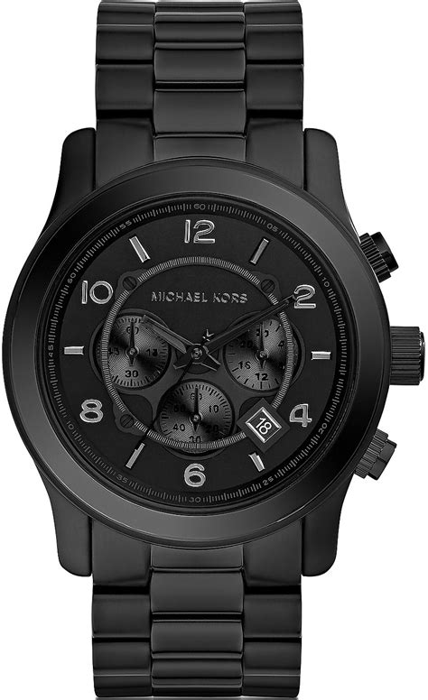 michael kors black watches|Michael Kors black dial watch.